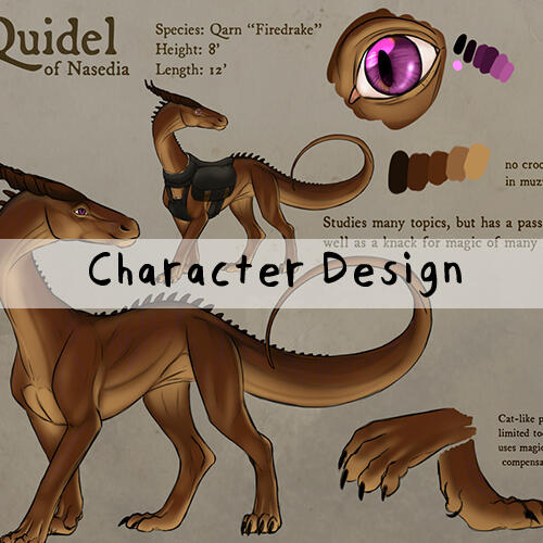 Character Design Commissions menu button